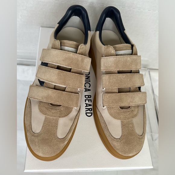 Veronica Beard Reagan Triple Grip Sneaker, Sand/Eclipse, Women’s 9.5, NIB - Picture 4 of 10